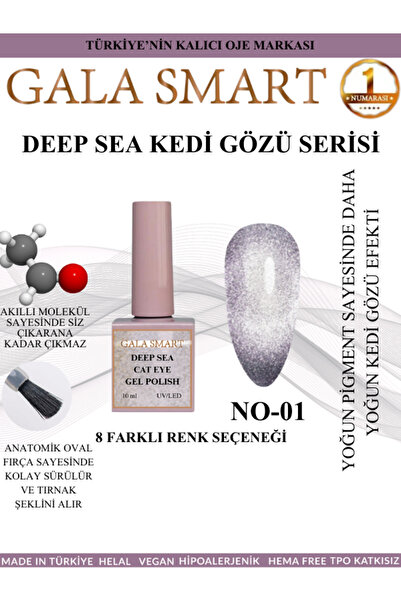gala smart Deep Sea Cat Eye Gel Polish Kalıcı Oje 10 ml no:01