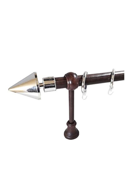 KLEIDECO galerie 28 mm SICILIA simpla, culoare - wenge / capete si inele: cro...