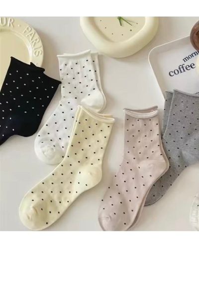 Lin Collection Economical Pack of 6 Polka Dot Women's Socks Set