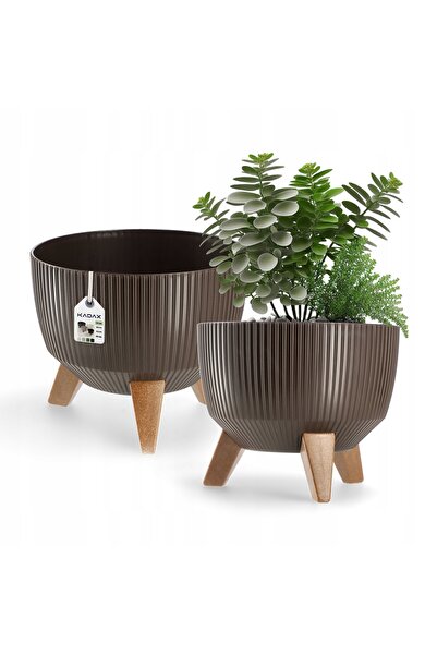 KADAX Flowerpot Garden Pot with Legs for Flowers Large Round Insert Bowl 24 c...