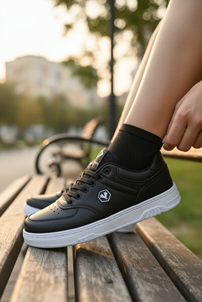 enoch Women's Sports Shoes Emblem Detailed Perforated Sneakers Comfort Sole D...