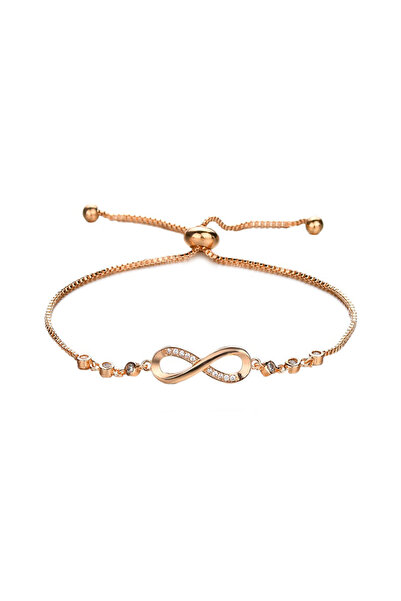 EFAYN.RO Infinity sign tennis bracelet with Stone-Embellished , zirconium, go...