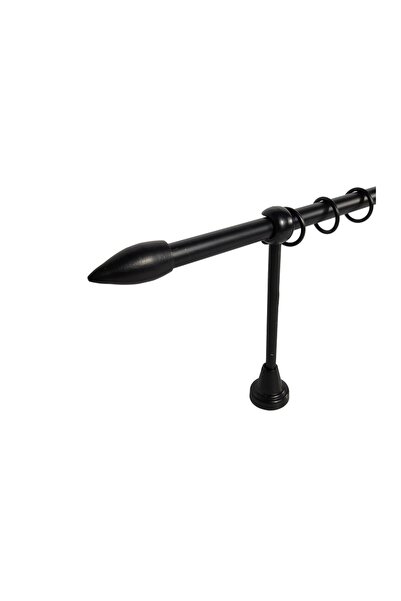 KLEIDECO galerie metal 16 mm COSTA RICA simpla, negru, 300 cm, capete SAN JOSÉ