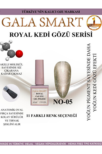 gala smart Royal Cat Eye Gel Polish Kedigözü Kalıcı Oje 10 ml No:05
