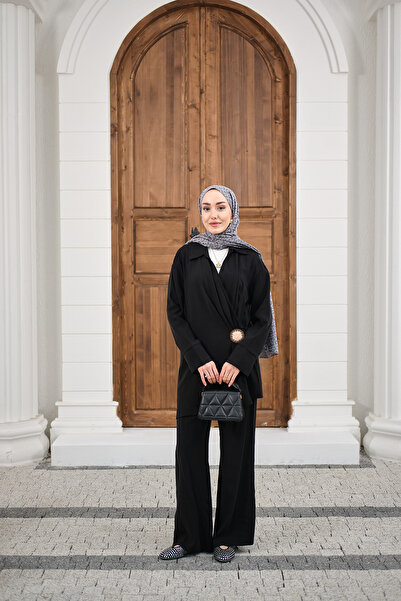 LOCCO Γυναικείο σετ με λεπτομέρεια καρφίτσας Με δέσιμο στο πλάι τεμαχίων σε μ...