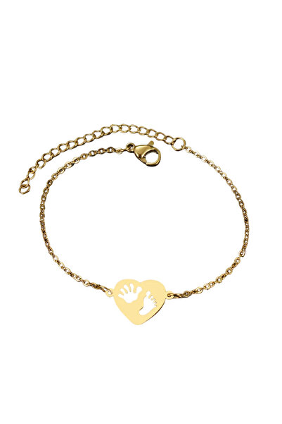 EFAYN.RO Bratara dama, model de bebelus, pandantiv inimioara, reglabila, auri...