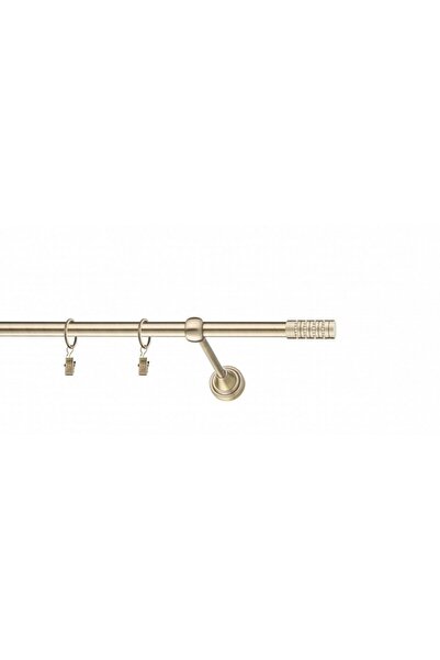 KLEIDECO galerie metal 16 mm AMERIKA simpla, auriu-antic, 300 cm, capete LAS ...