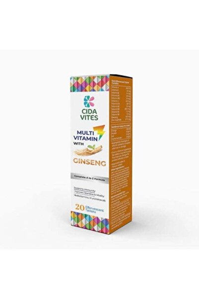 Cida Vites Multivitamin with Ginseng Effervescent Tab 20