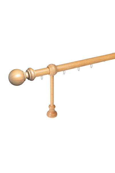 KLEIDECO galerie lemn 28 mm BERGAMO SUPER cu canal, simpla, stejar deschis, 3...