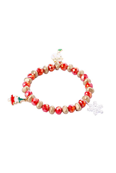 EFAYN.RO Bracelet, festive pattern, cheerful accessories, snowman, elastic, u...