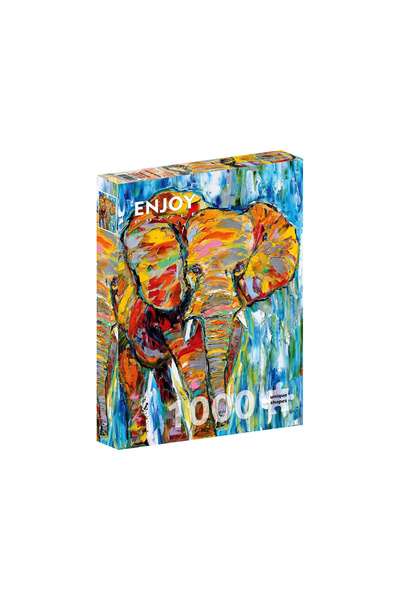 Enjoy Puzzle Puzzle 1000 de piese Bucură-te de elefant colorat