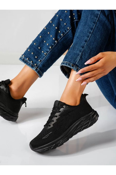 Zaira Women's black textile sneakers Luisa #24558 - 40