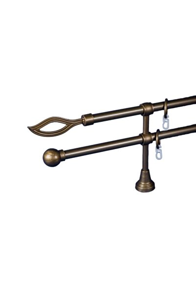 KLEIDECO galerie plastic 16/16 mm PORTO dubla, auriu-antic, 300 cm, capete SA...