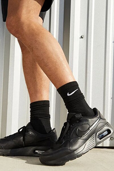Nike Air Max SC Leather Mens Sneaker Hakiki Deri Günlük Spor Ayakkabı Siyah