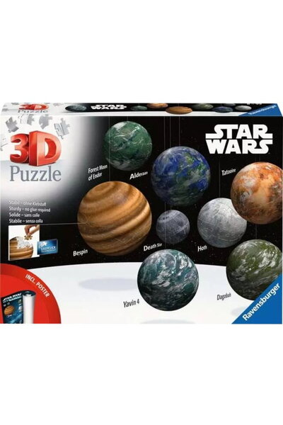 RAVENSBURGER Asortiment de bile puzzle 3D: Corpuri cerești din galaxia Star Wars