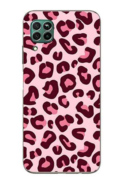 FLAMENKO حافظة هاتف شفافة بنمط الفهد الوردي متوافقة مع هاتف Huawei P40 Lite