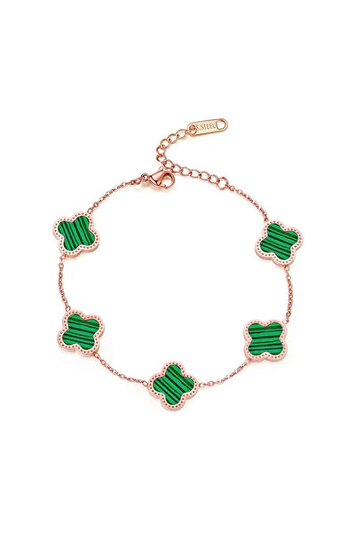 EFAYN.RO Women's bracelet, lucky model, M2, 4-leaf clover, bronze, adjustable...