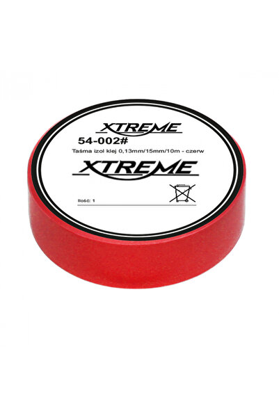 XTREME Adhesive Insulating Tape, 07052, 0.13mmx15mm, 10m length, PVC, red