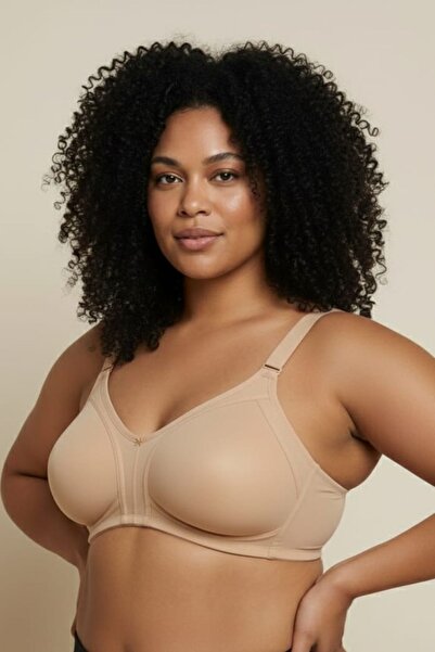 Brashop Σουτιέν Μίνιμαϊζερ σε χρώμα δέρματος, βαμβακερό, μεγάλου μεγέθους, πο...