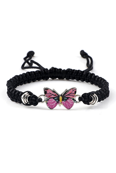 EFAYN.RO Bratara dama, model summer butterfly cu snur impletit, pandantiv flu...