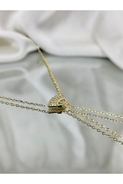 MatmazelLavinya Gold Steel Shahmeran with Stone Embellished Eye Figure