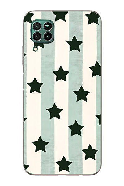 FLAMENKO حافظة هاتف هواوي P40 لايت متوافقة مع مخطط ستارز منقوش شفافة