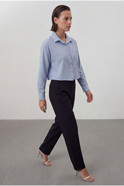 Noi Belis Stripe Detailed Pocketed Woven Shirt Ss26Go0004