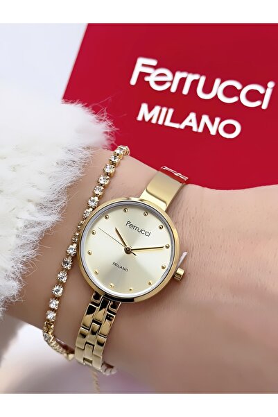 Ferrucci Steel Strap 2 Year Warranty 3 Atm Waterproof Women's Wristwatch + Br...