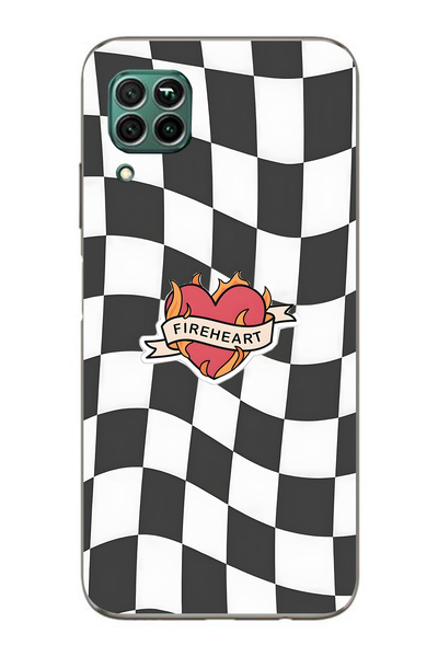 FLAMENKO حافظة هاتف شفافة متوافقة مع هاتف هواوي P40 Lite من نوع Fireheart Squ...