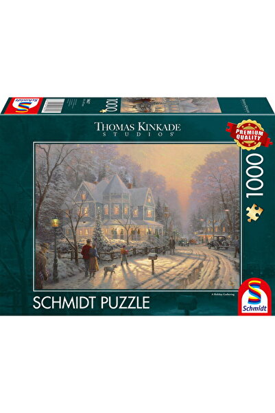 Schmidt Spiele Thomas Kinkade Studios: Zile festive de Crăciun, Puzzle 1000 p...