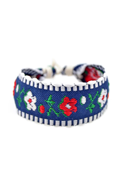 EFAYN.RO Women's bracelet, traditional motifs, adjustable, blue, EFAYN