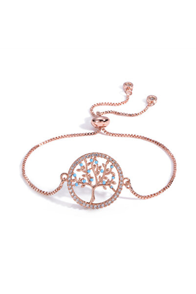 EFAYN.RO Tree of life tennis bracelet with Stone-Embellished , zircon, bronze...