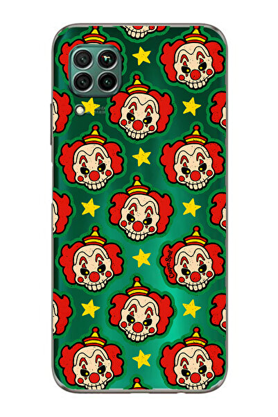 FLAMENKO حافظة هاتف شفافة متوافقة مع هاتف هواوي P40 Lite من طراز Palyaço منقوش