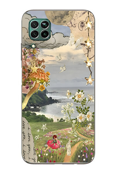 FLAMENKO حافظة هاتف شفافة متوافقة مع هاتف هواوي P40 Lite من طراز Dream Garden...