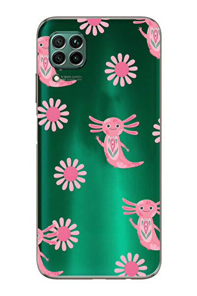 FLAMENKO حافظة هاتف شفافة متوافقة مع هاتف هواوي P40 Lite باللون الوردي Aksolo...