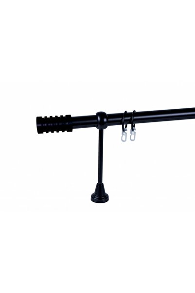 KLEIDECO galerie metal 25 mm BRAZILIA simpla, negru, 300 cm, capete SAO PAULO