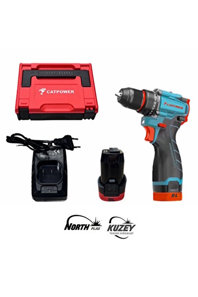 CATPOWER EL ALETLERİ CatPower 10mm Kömürsüz Akülü Vidalama 16V - 2 Ah E- 1016