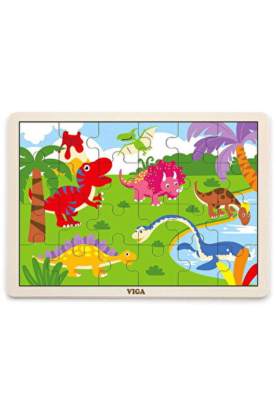 Viga Children's wooden puzzle Dino