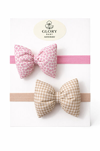 GLORY BABY Cotton Baby Girl Bow Bandana Set of 2