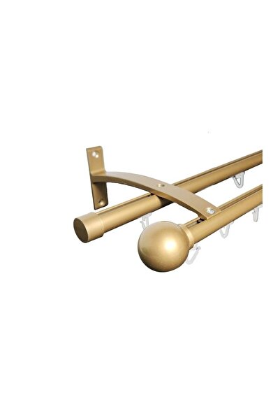 KLEIDECO galerie aluminiu 19 mm IBIZA cu canal dubla,auriu-inchis, 160 cm, ca...