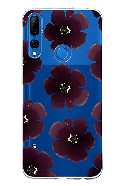 FLAMENKO حافظة هاتف شفافة متوافقة مع هاتف هواوي Y9 برايم 2019 باللون الأرجوان...