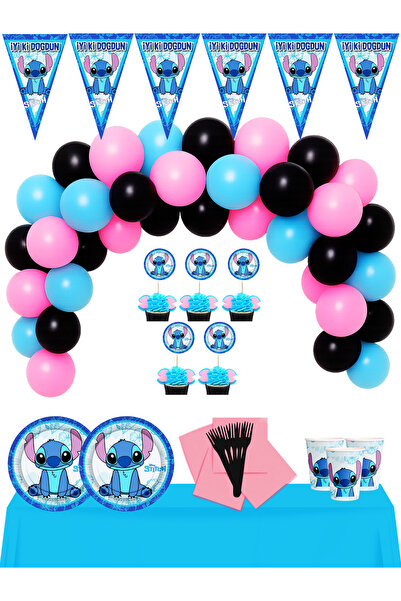 snowparty 24-Person Lilo & Stitch Angel Birthday Party Decorations Set