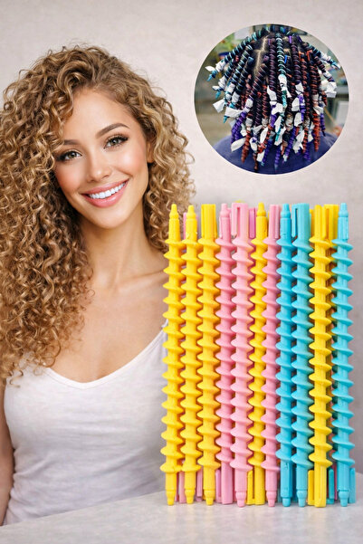 AYMETA 30 Adet Spiral Saç Şekillendirici Bigudi Seti Isısız Bukle Aparatı
