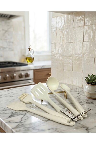 BERENHOMEE 5 li yanmaz yapısmaz kepçe kevgir spatula seti