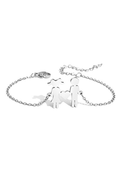 EFAYN.RO Women's bracelet, couple love model, girl and boy pendant with heart...