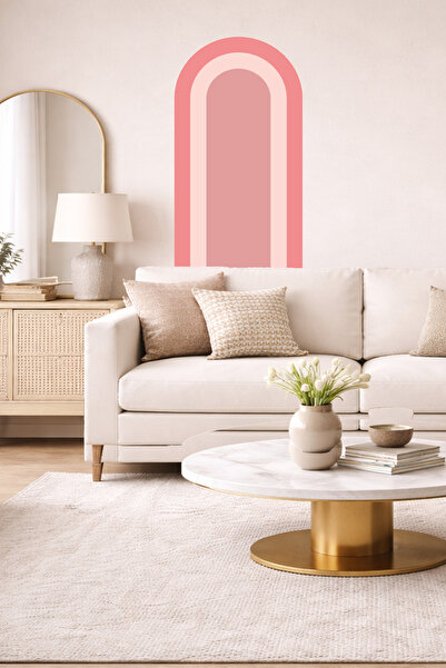 Sim Tasarım Boemski set ovalnih zidnih naljepnica u stilu isprepletanih boja