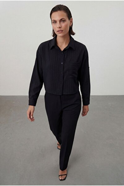 Noi Belis Πουκάμισο με λεπτομέρεια γραμμών Με τσέπες Υφαντό SS26GO0004