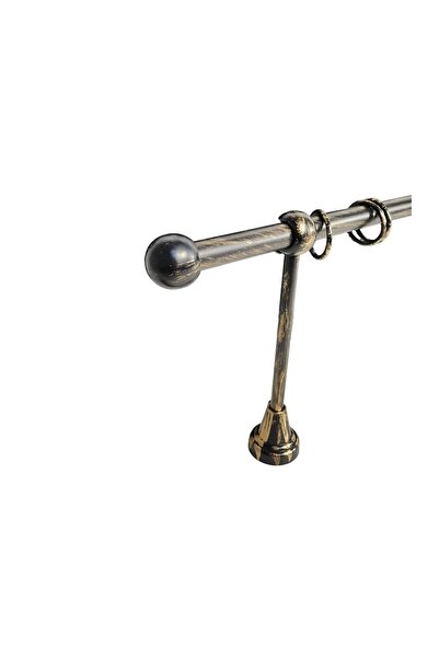 KLEIDECO galerie metal 16 mm COSTA RICA simpla, negru-auriu, 300 cm, capete P...