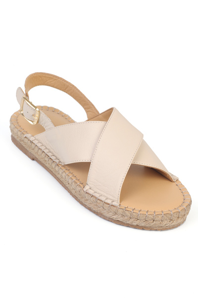 Capone Outfitters Lilian Genuine Leather Espadrilles Sole Women's Sandals