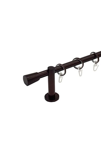 KLEIDECO galerie metal 16 mm GRECIA simpla, ciocolata, 300 cm, capete ATENA